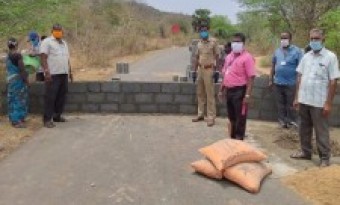 The Indian state of Tamil Nadu built walls on the border to protect from coronavirus